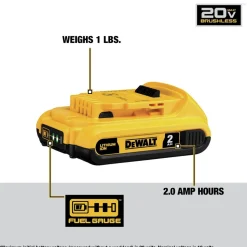 Factory Reconditioned Dewalt 20V MAX XR 1/2 in. Cordless Drill Driver and 20V MAX ATOMIC 1/4 in. Cordless Impact Driver Combo Kit (2 Ah)