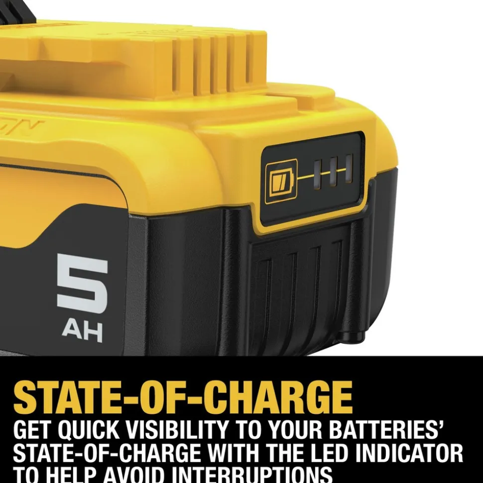 Factory Reconditioned Dewalt (2) 20V MAX 5 Ah Lithium-Ion Batteries and Charger Kit