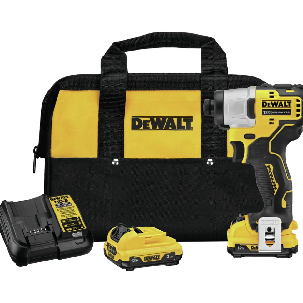Factory Reconditioned Dewalt XTREME 12V MAX Brushless Lithium-Ion 1/4 in. Cordless Impact Driver Kit (2 Ah)