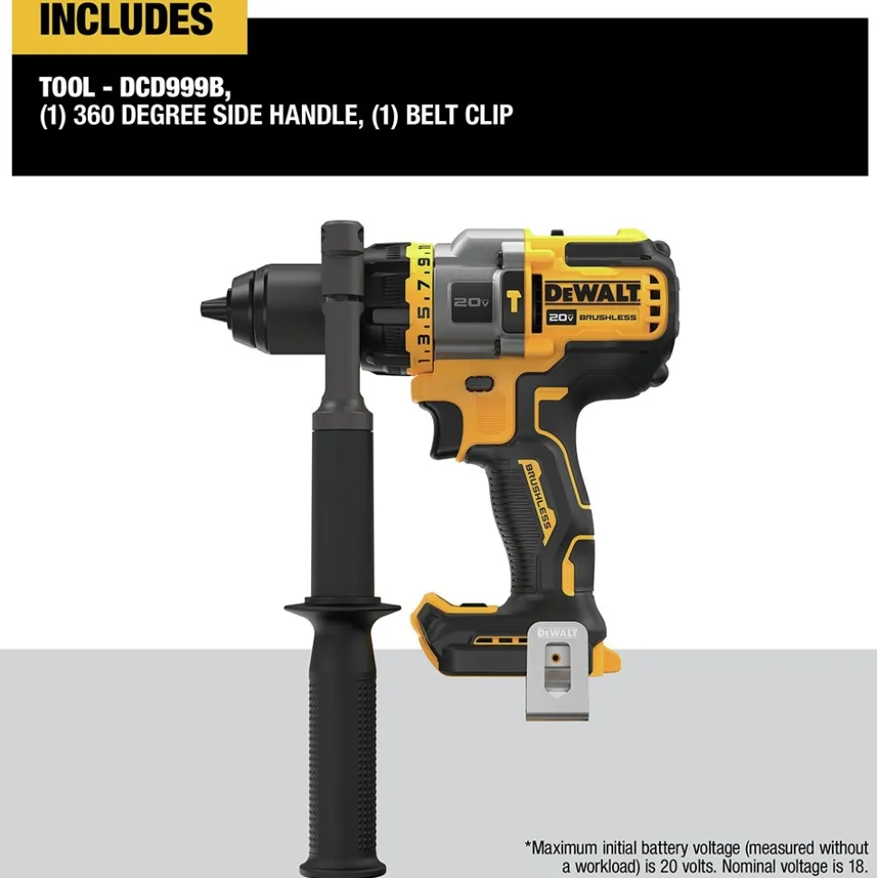 Factory Reconditioned Dewalt 20V MAX Brushless Lithium-Ion 1/2 in. Cordless Hammer Drill Driver with FLEXVOLT ADVANTAGE (Tool Only)