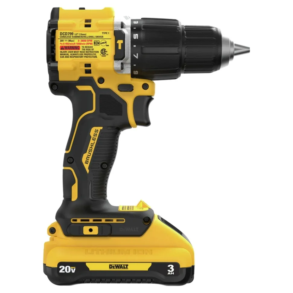 Factory Reconditioned Dewalt 20V MAX ATOMIC Lithium-Ion Brushless 1/2 in. Cordless Hammer Drill Kit (3 Ah)