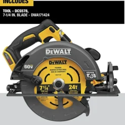 Factory Reconditioned Dewalt 60V MAX FLEXVOLT Brushless Lithium-Ion 7-1/4 in. Cordless Circular Saw with Brake (Tool Only)