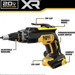 Factory Reconditioned Dewalt 20V MAX XR Lithium-Ion Brushless Cordless Drywall Screwgun (Tool Only)