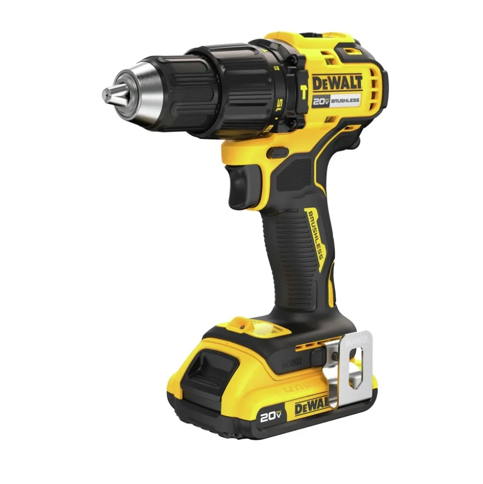 Factory Reconditioned Dewalt 20V MAX Lithium-Ion Brushless 1/2 in. Cordless Hammer Drill Kit (2 Ah)