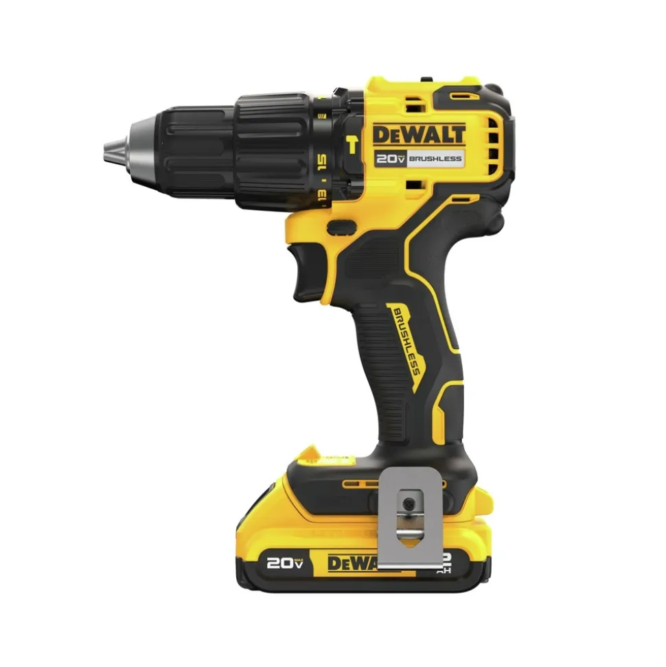 Factory Reconditioned Dewalt 20V MAX Lithium-Ion Brushless 1/2 in. Cordless Hammer Drill Kit (2 Ah)