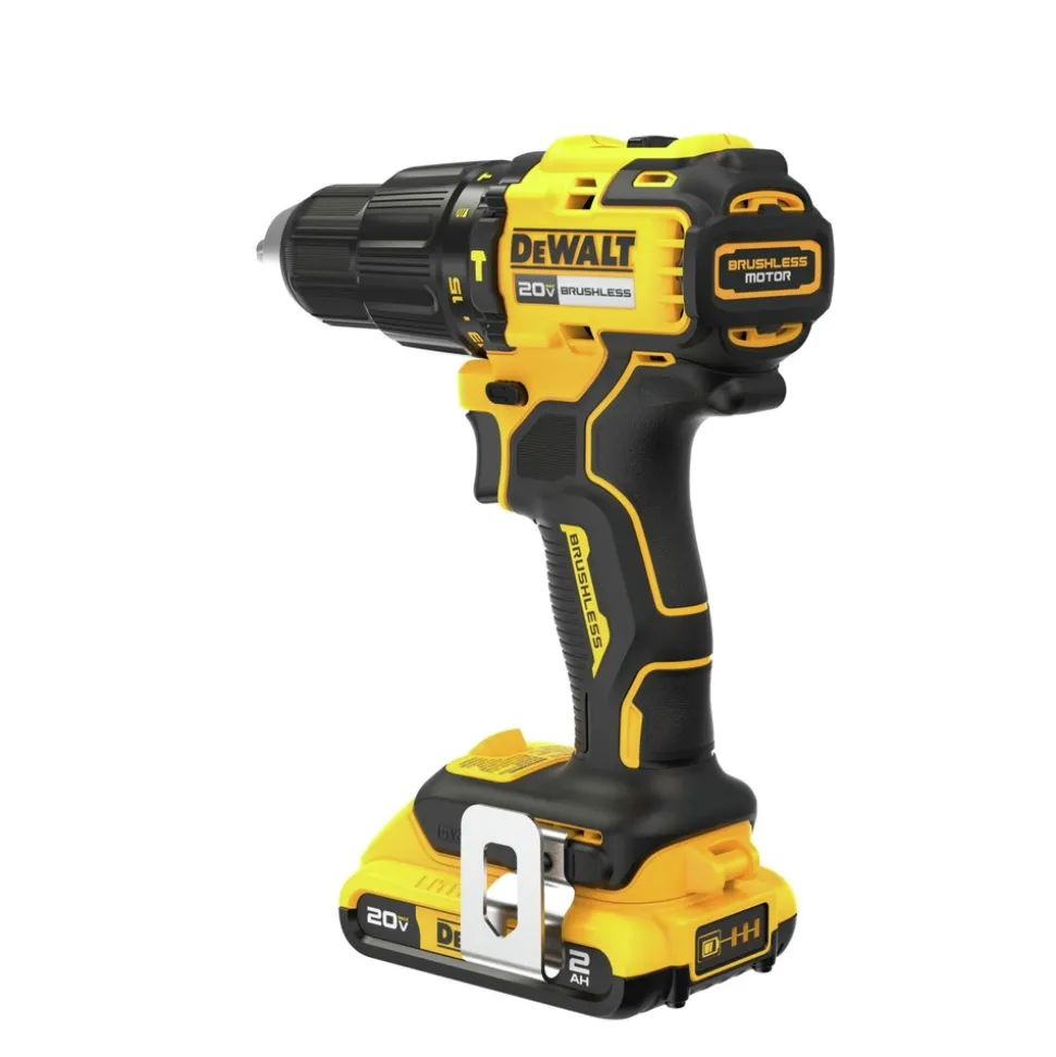 Factory Reconditioned Dewalt 20V MAX Lithium-Ion Brushless 1/2 in. Cordless Hammer Drill Kit (2 Ah)