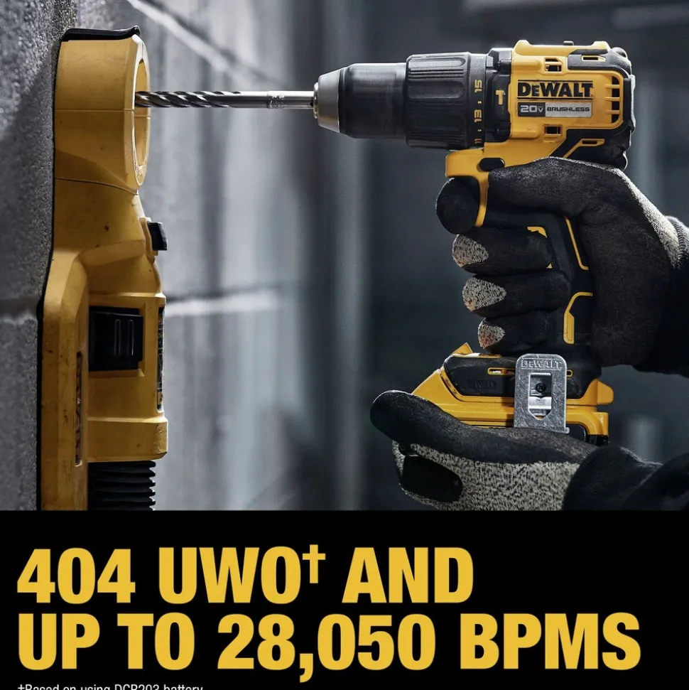 Factory Reconditioned Dewalt 20V MAX Lithium-Ion Brushless 1/2 in. Cordless Hammer Drill Kit (2 Ah)
