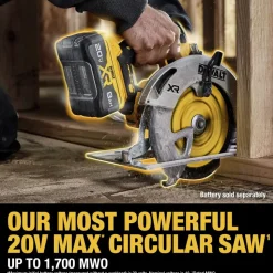 Factory Reconditioned Dewalt 20V MAX XR Lithium-Ion Brushless 7-1/4 in. Cordless Circular Saw (Tool Only)