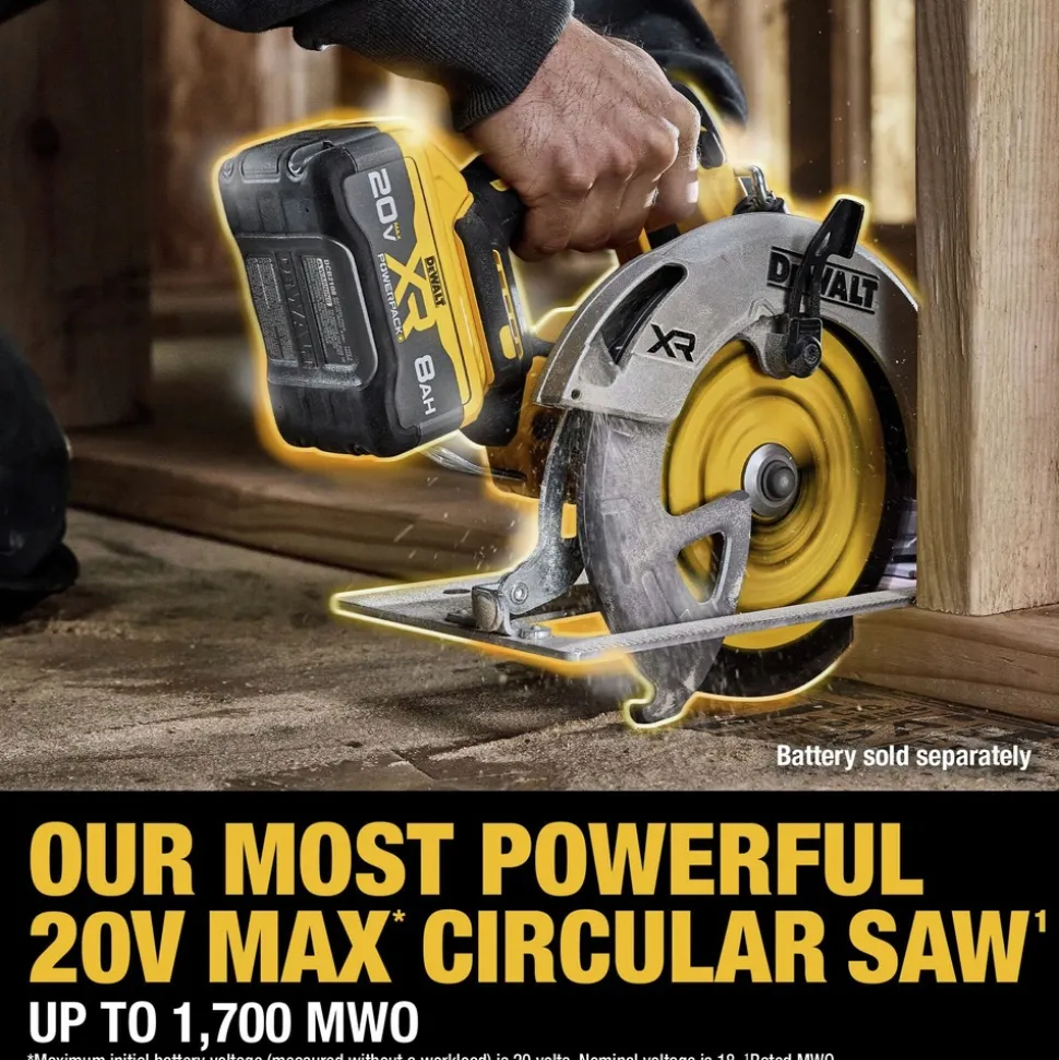 Factory Reconditioned Dewalt 20V MAX XR Lithium-Ion Brushless 7-1/4 in. Cordless Circular Saw (Tool Only)