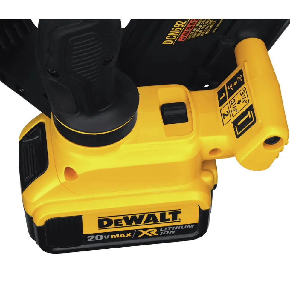 Factory Reconditioned Dewalt 20V MAX XR Dual Speed Lithium-Ion 30 Degrees Cordless Paper Collated Framing Nailer Kit (4 Ah)