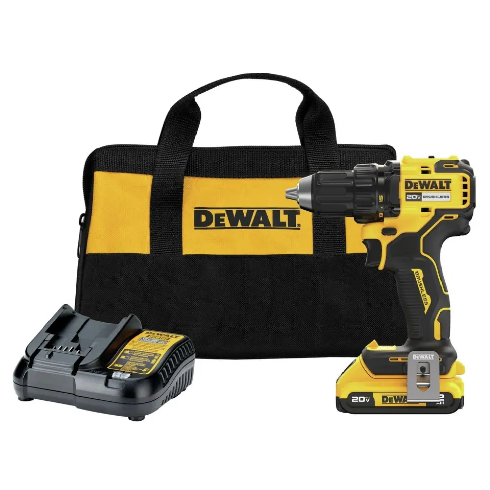 Factory Reconditioned Dewalt 20V MAX Lithium-Ion Brushless 1/2 in. Cordless Drill Driver Kit (2 Ah)