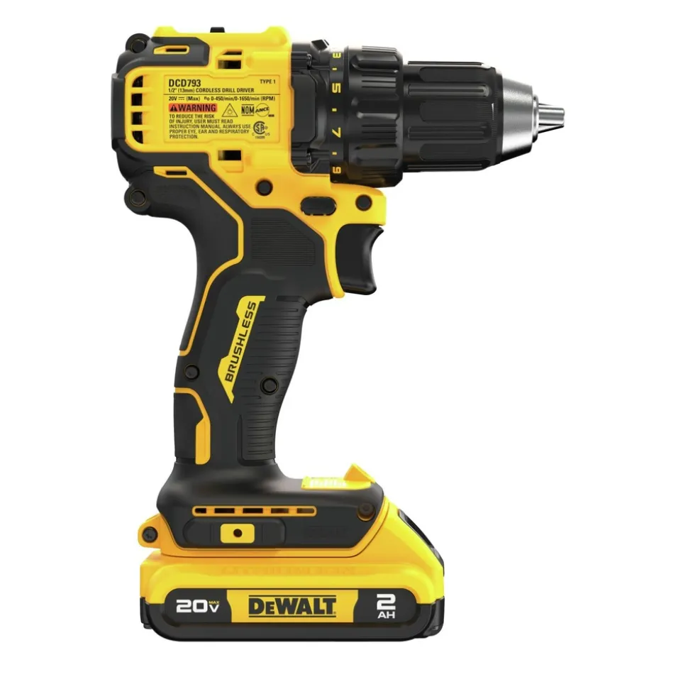 Factory Reconditioned Dewalt 20V MAX Lithium-Ion Brushless 1/2 in. Cordless Drill Driver Kit (2 Ah)