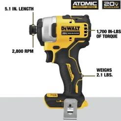 Factory Reconditioned Dewalt 20V MAX ATOMIC Brushless Lithium-Ion Cordless 4-Tool Combo Kit (2 Ah)