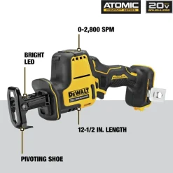 Factory Reconditioned Dewalt 20V MAX ATOMIC Brushless Lithium-Ion Cordless 4-Tool Combo Kit (2 Ah)