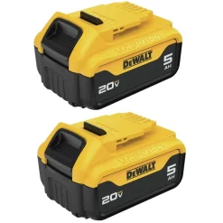 Factory Reconditioned Dewalt 20V MAX 5 Ah Lithium-Ion Batteries and 12V MAX - 20V MAX Charger Starter Kit