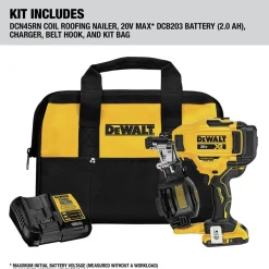Factory Reconditioned Dewalt 20V MAX Brushless Lithium-Ion 15 Degree Cordless Coil Roofing Nailer Kit (2 Ah)
