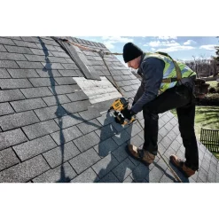 Factory Reconditioned Dewalt 20V MAX Brushless Lithium-Ion 15 Degree Cordless Coil Roofing Nailer Kit (2 Ah)