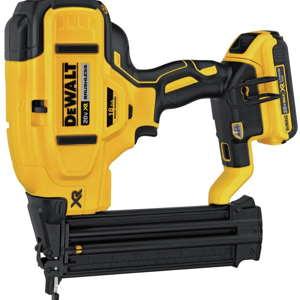 Factory Reconditioned Dewalt 20V MAX XR 18 Gauge Cordless Brad Nailer Kit (2 Ah)