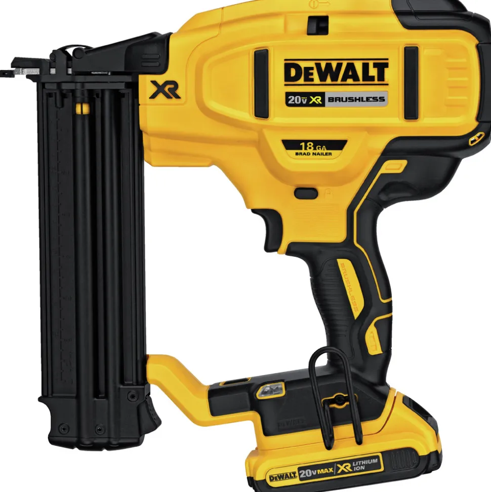 Factory Reconditioned Dewalt 20V MAX XR 18 Gauge Cordless Brad Nailer Kit (2 Ah)