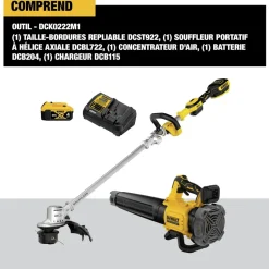 Factory Reconditioned Dewalt 20V MAX XR Brushless Lithium-Ion 14 in. Cordless Folding String Trimmer/Handheld Blower Combo Kit (4 Ah)