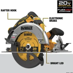 Factory Reconditioned Dewalt 20V MAX Brushless Lithium-Ion 7-1/4 in. Cordless Circular Saw with FLEXVOLT ADVANTAGE (Tool Only)