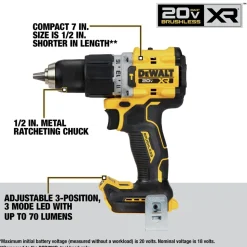 Factory Reconditioned Dewalt 20V MAX XR Brushless Lithium-Ion 4-Tool Combo Kit (1.7 Ah/5 Ah)