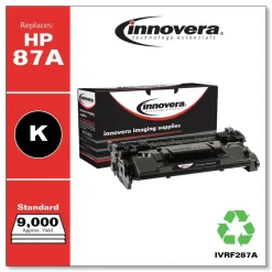 Factory Reconditioned Innovera IVRF287A 9000 Page-Yield Remanufactured Toner Replacement for 87A (CF287A) - Black