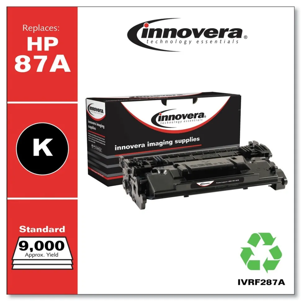 Factory Reconditioned Innovera IVRF287A 9000 Page-Yield Remanufactured Toner Replacement for 87A (CF287A) - Black