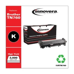 Factory Reconditioned Innovera 3000 Page-Yield Remanufactured High-Yield Toner Replacement for TN760 - Black