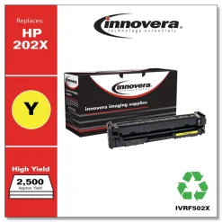 Factory Reconditioned Innovera 2500 Page-Yield Remanufactured High-Yield Toner Replacement for 202X (CF502X) - Yellow
