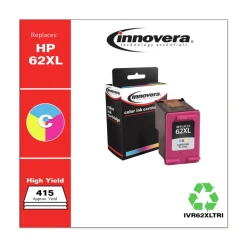Factory Reconditioned Innovera 415 Page-Yield Remanufactured High-Yield Ink Replacement for 62XL (C2P07AN) - Tri-Color