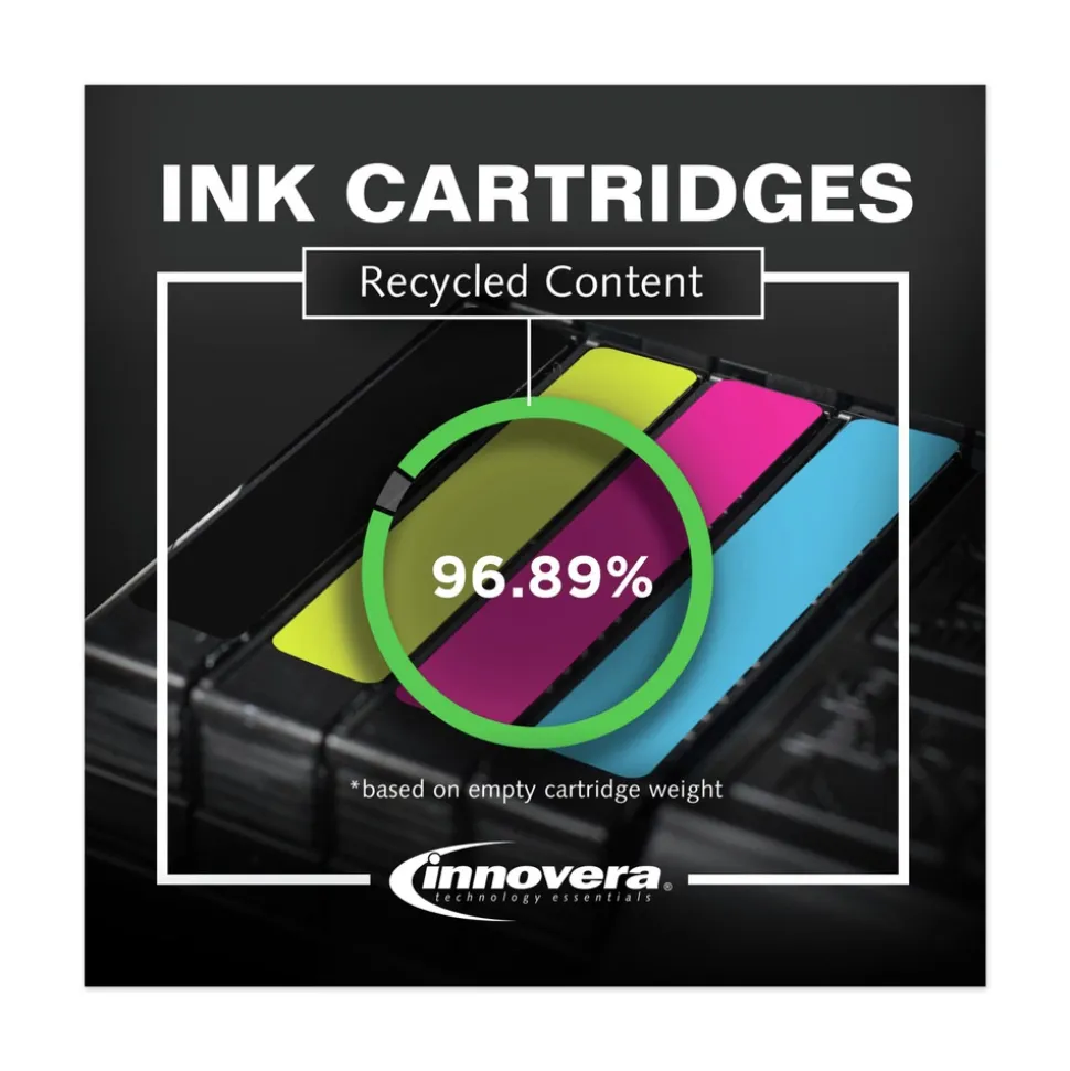 Factory Reconditioned Innovera 415 Page-Yield Remanufactured High-Yield Ink Replacement for 62XL (C2P07AN) - Tri-Color
