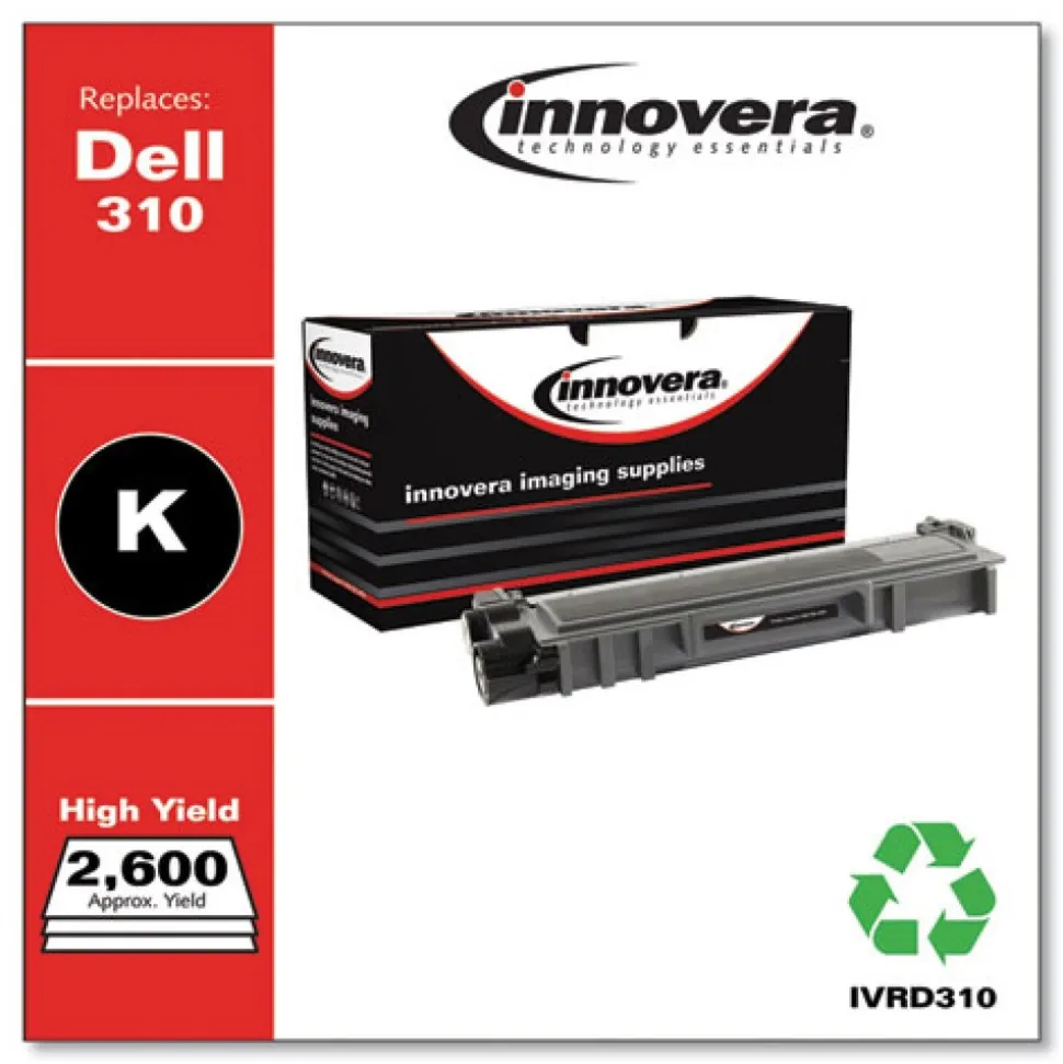 Factory Reconditioned Innovera 2600 Page-Yield Remanufactured High-Yield Toner Replacement for 593-BBKC - Black
