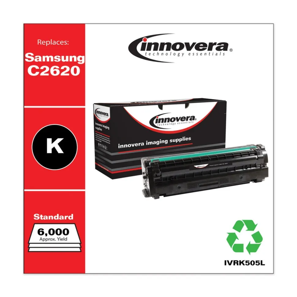 Factory Reconditioned Innovera 6000 Page-Yield Remanufactured Black Toner Replacement for C2620