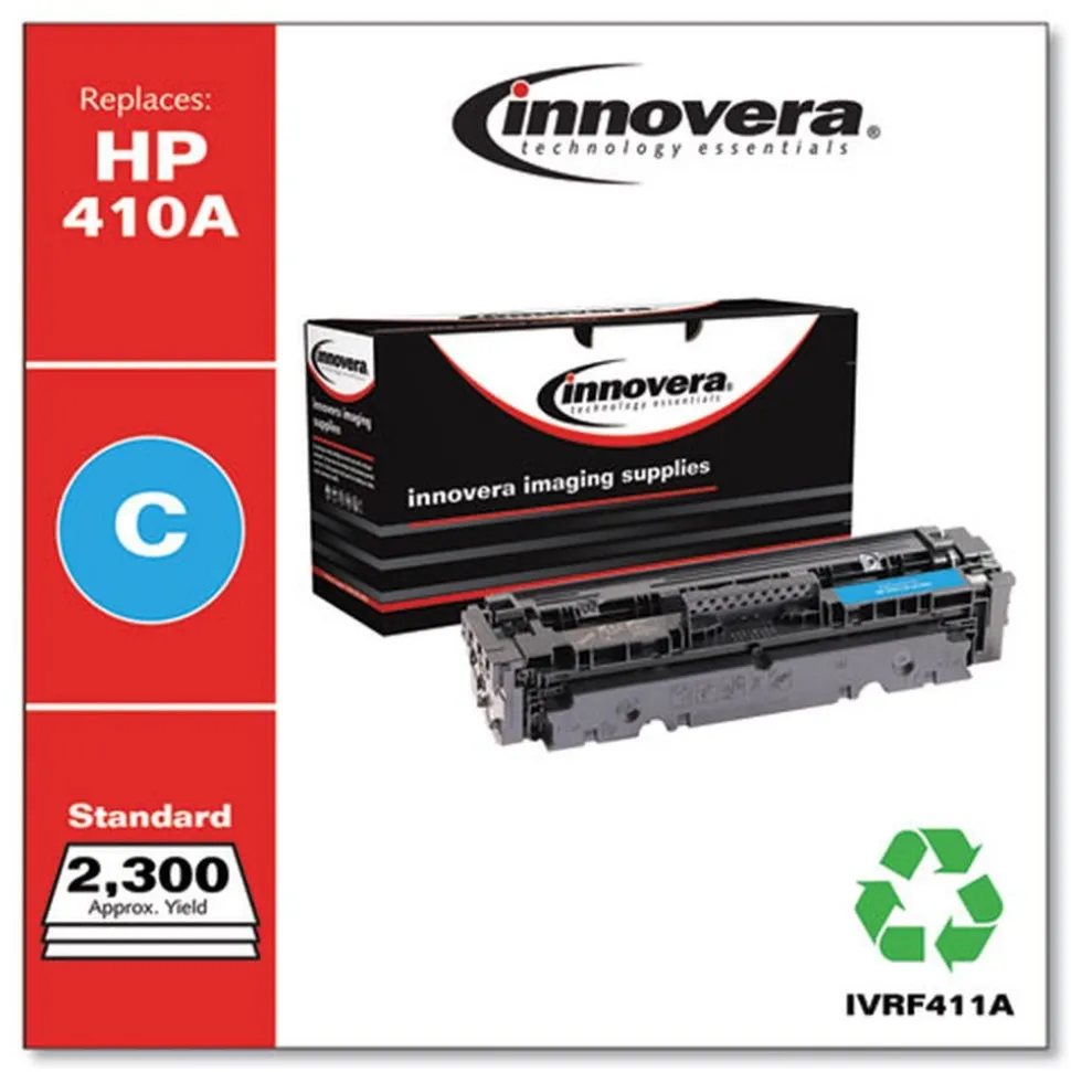 Factory Reconditioned Innovera Remanufactured 2,300 Page-Yield Replacement Toner for 410A (CF411A) - Cyan