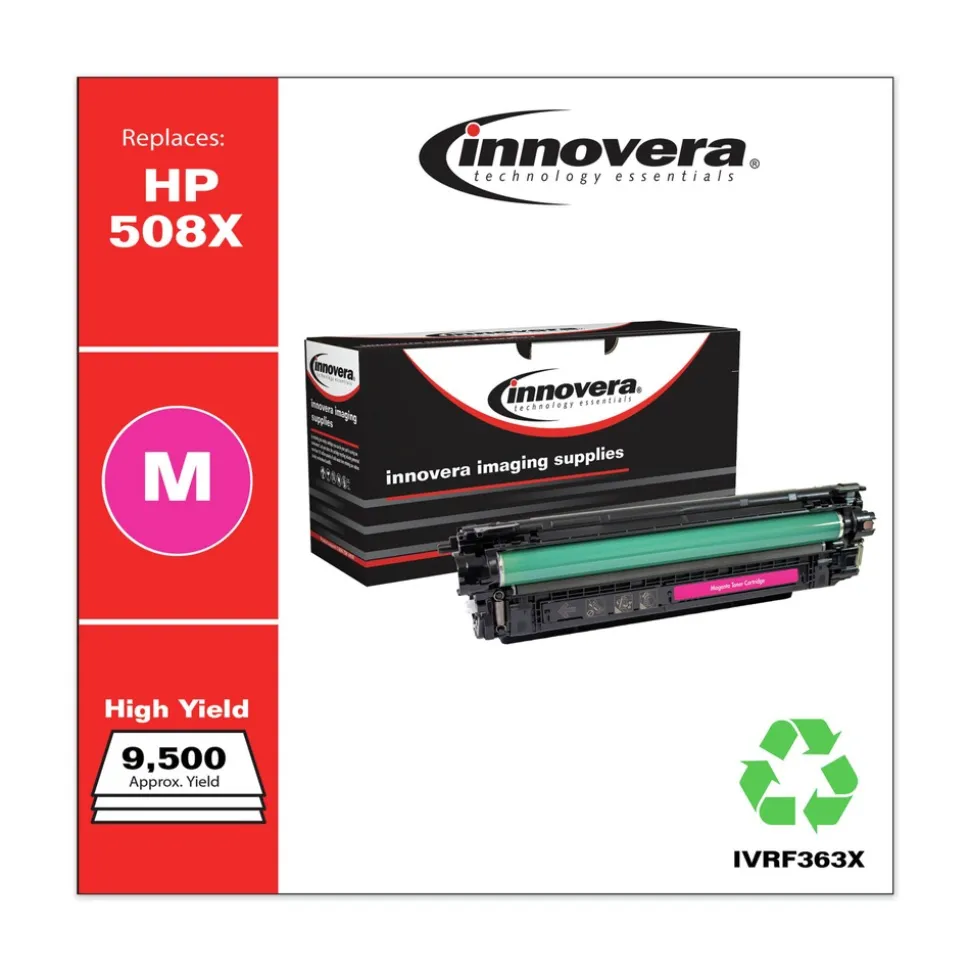 Factory Reconditioned Innovera Remanufactured 9,500 Page-Yield Replacement High-Yield Toner for 508X (CF363X) - Magenta