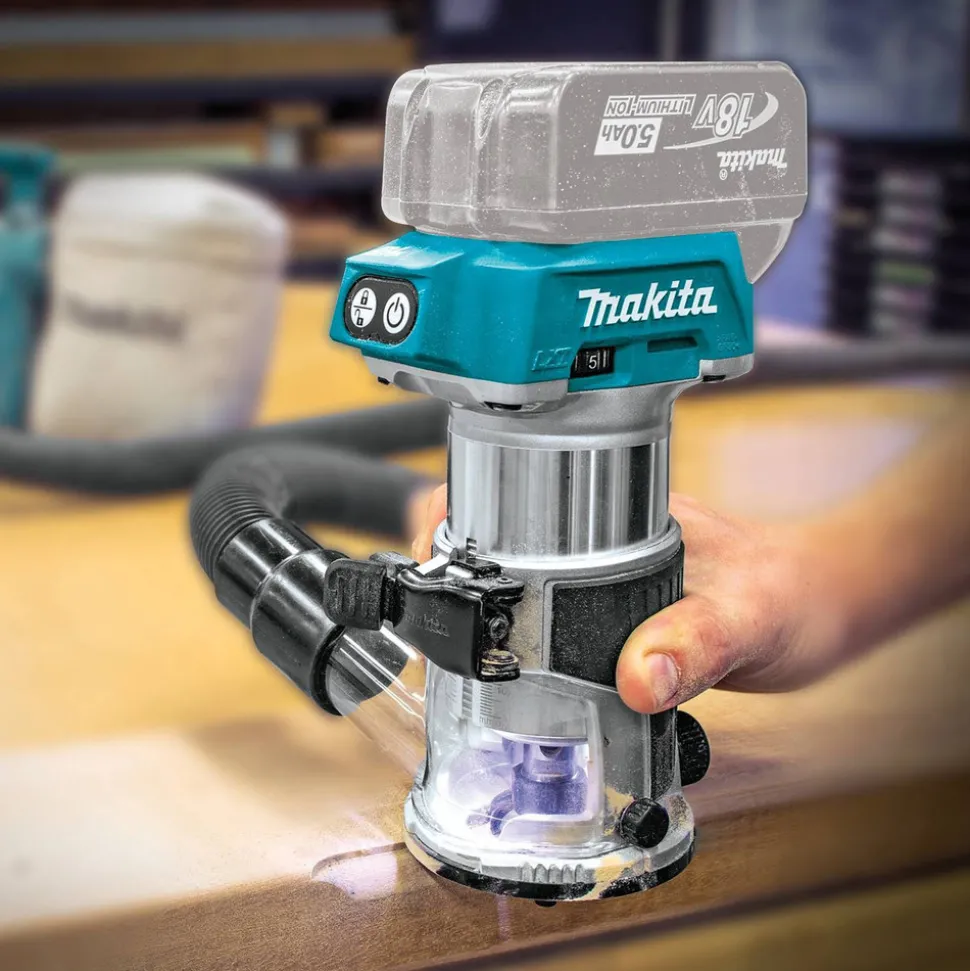 Factory Reconditioned Makita 18V LXT Lithium-Ion 1/4 in. Cordless Compact Router (Tool Only)