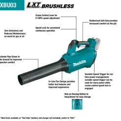 Factory Reconditioned Makita 18V LXT Brushless Lithium-Ion 13 in. Cordless String Trimmer and Blower Combo Kit (4 Ah)