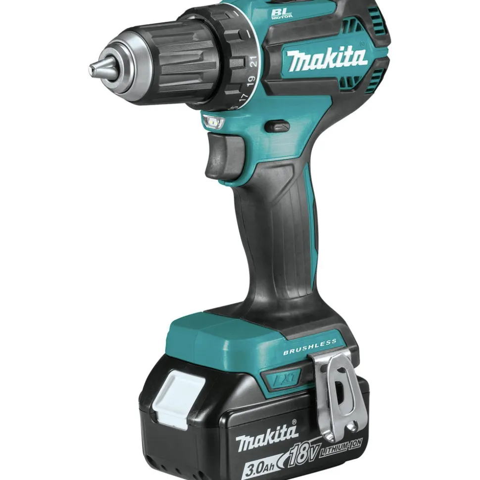 Factory Reconditioned Makita 18V LXT Brushless Lithium-Ion 1/2 in. Cordless Drill/ Impact Driver Combo Kit (3 Ah)