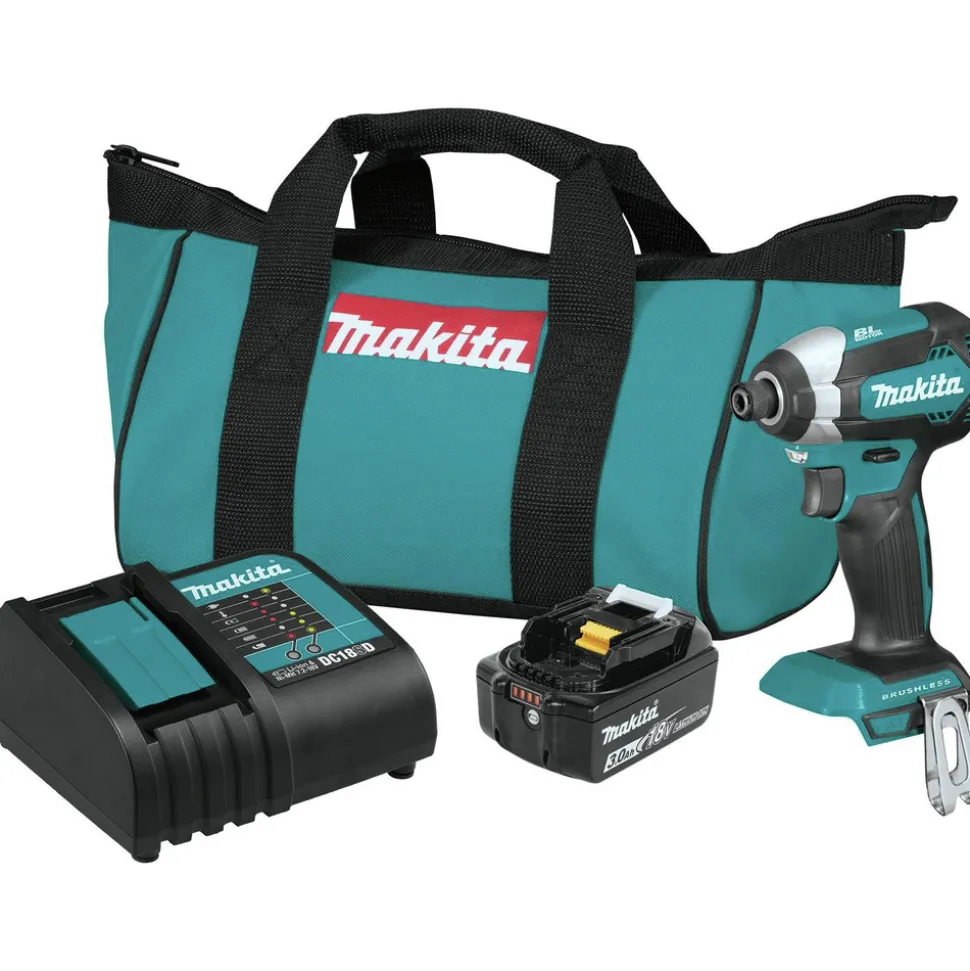 Factory Reconditioned Makita XDT131-R 18V LXT 3.0 Ah Cordless Lithium-Ion Brushless Impact Driver Kit
