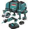 Factory Reconditioned Makita 18V LXT Lithium-Ion Cordless 5-Tool Combo Kit with 2 Batteries (4 Ah)