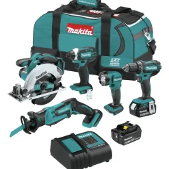 Factory Reconditioned Makita 18V LXT Lithium-Ion Cordless 5-Tool Combo Kit with 2 Batteries (4 Ah)