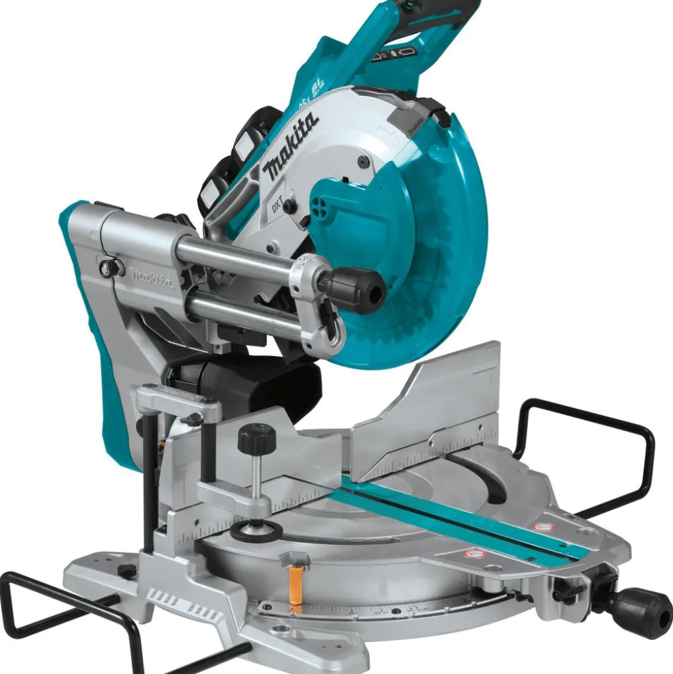 Factory Reconditioned Makita 18V X2 (36V) LXT Brushless Lithium-Ion 10 in. Cordless Dual-Bevel Sliding Compound Miter Saw with Laser Kit (5 Ah)