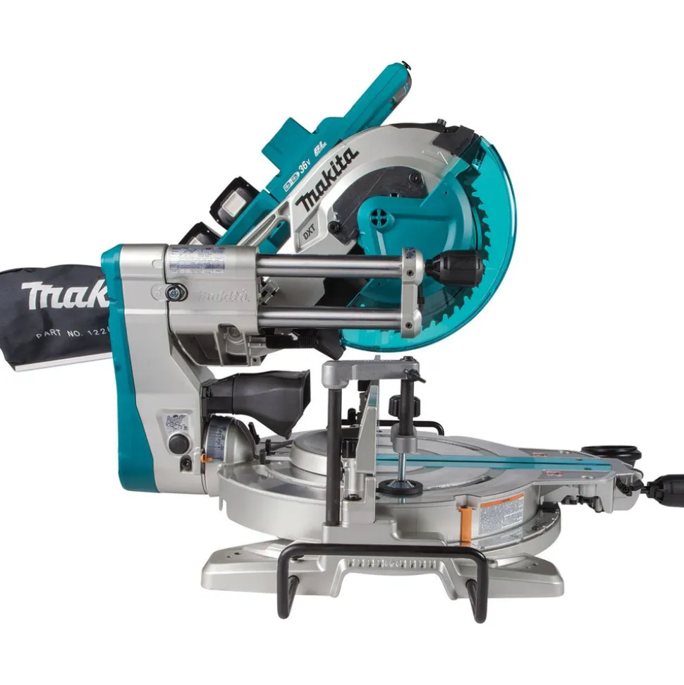 Factory Reconditioned Makita 18V X2 (36V) LXT Brushless Lithium-Ion 10 in. Cordless Dual-Bevel Sliding Compound Miter Saw with Laser Kit (5 Ah)