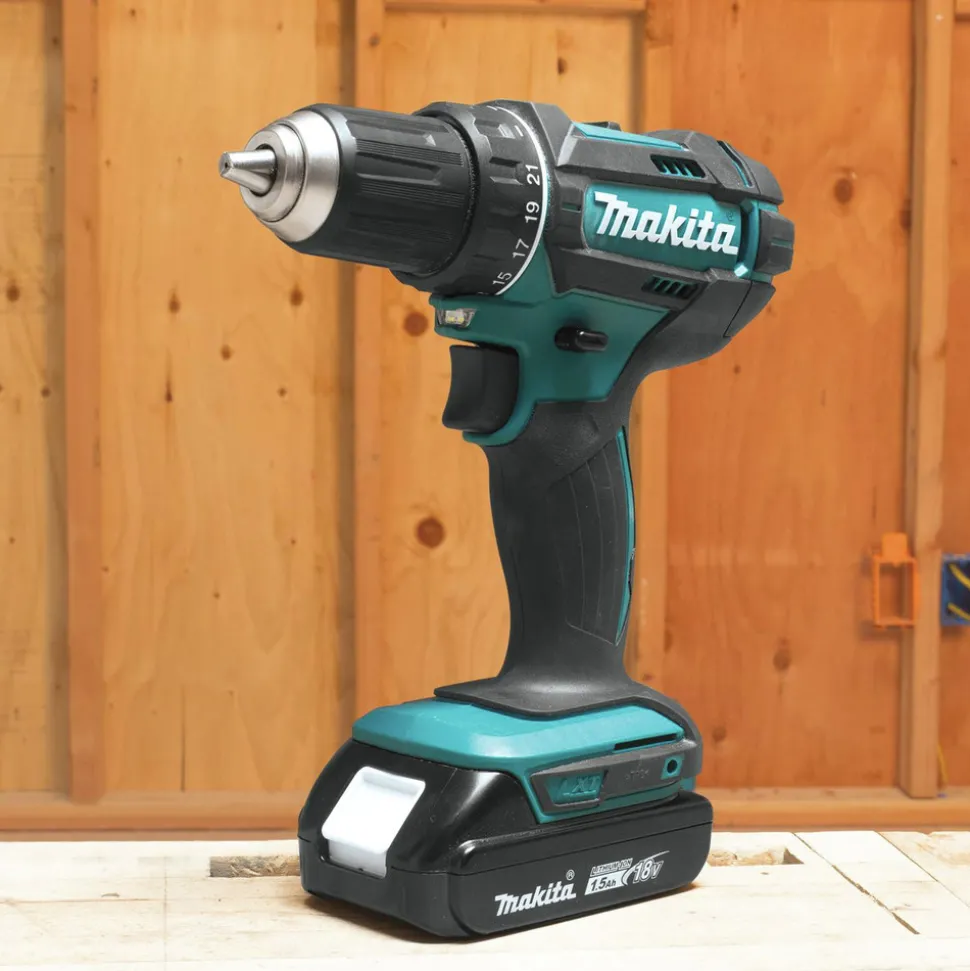 Factory Reconditioned Makita 18V LXT Brushed Lithium-Ion 1/2 in. Cordless Compact Drill Driver Kit with 2 Batteries (1.5 Ah)