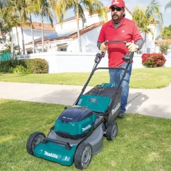 Factory Reconditioned Makita 18V X2 (36V) LXT Brushless Lithium-Ion 21 in. Cordless Self-Propelled Commercial Lawn Mower Kit with 4 Batteries (5 Ah)