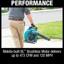 Factory Reconditioned Makita 18V X2 (36V) LXT Brushless Lithium-Ion Cordless Blower Kit with 2 Batteries (5 Ah)
