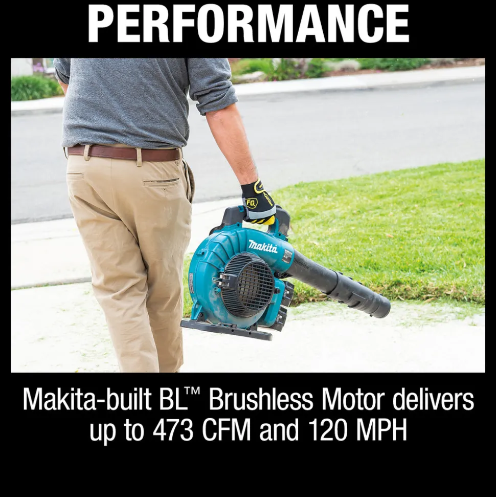 Factory Reconditioned Makita 18V X2 (36V) LXT Brushless Lithium-Ion Cordless Blower Kit with 2 Batteries (5 Ah)