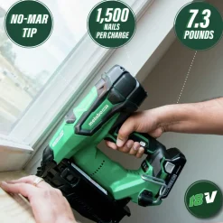 Factory Reconditioned Metabo HPT 18V Brushless Lithium-Ion 16 Gauge Cordless Straight Brad Nailer Kit (3 Ah)