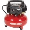 Factory Reconditioned Porter-Cable 0.8 HP 6 Gallon Oil-Free Pancake Air Compressor